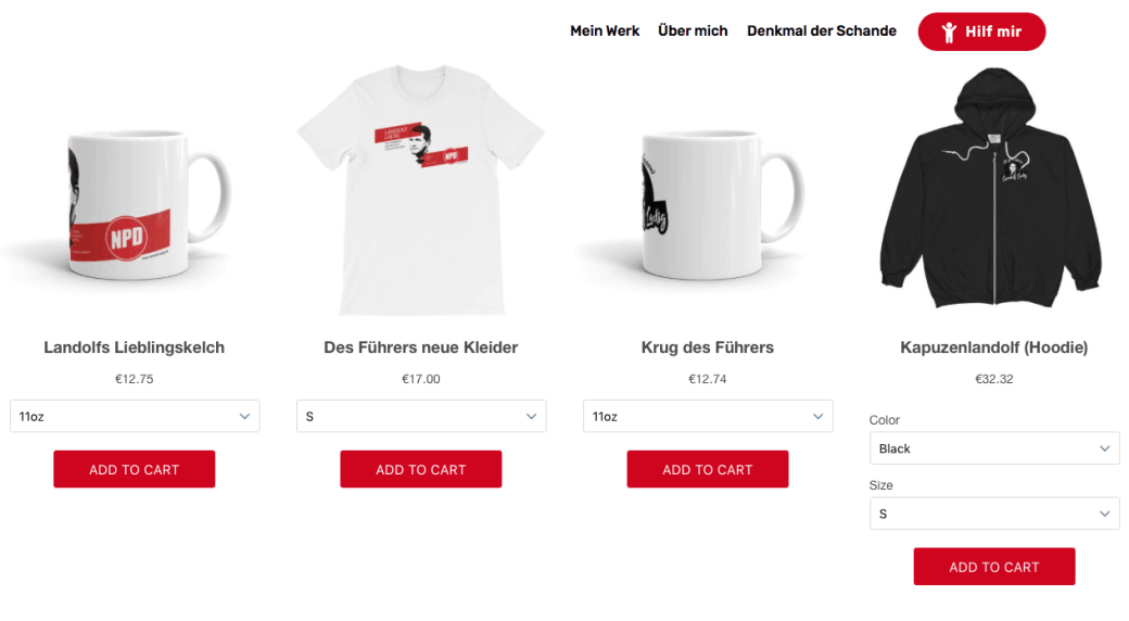 Landolf Ladig, NPD. höcke (bornhagen) mahnmal.