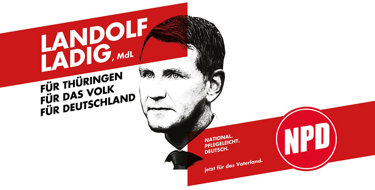 Landolf Ladig, NPD. höcke (bornhagen) mahnmal.